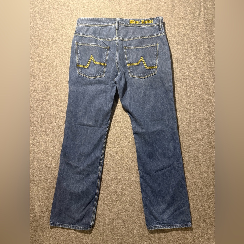 Blac Label Vtg Jeans Men’s tag 38 (fit 37x31) blue embroidered cotton Y2K nice!